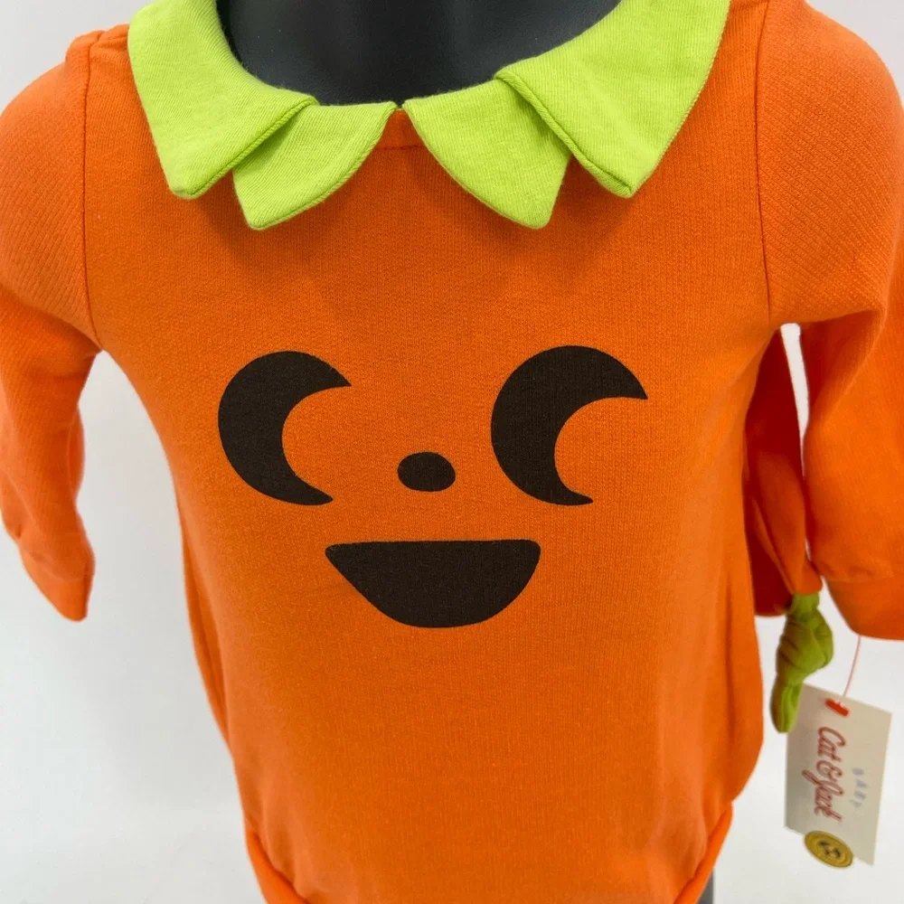 Cat & Jack‎ Little Pumpkin Jack-o-Lantern Halloween 2 Pc 3-6 Month